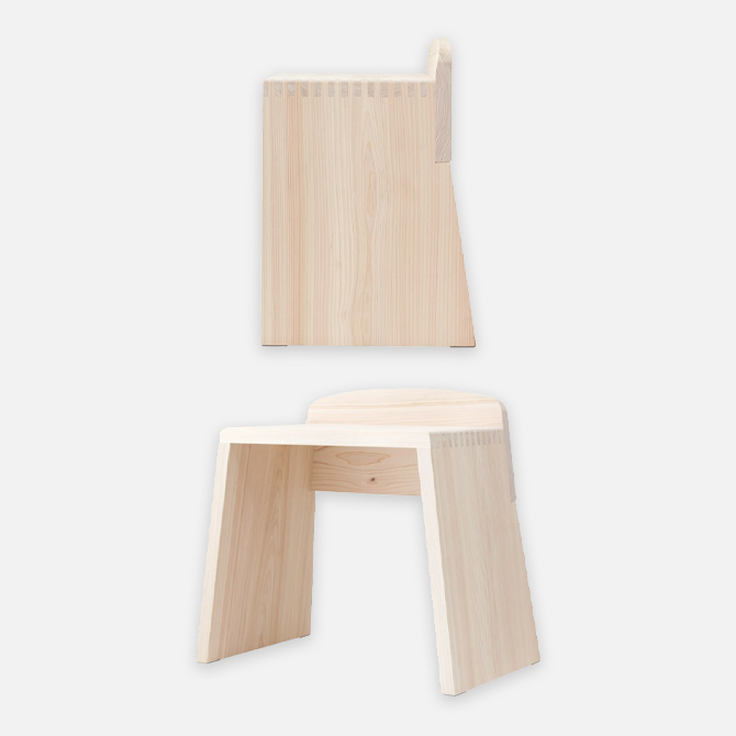 浴室用とちぎ桧椅子