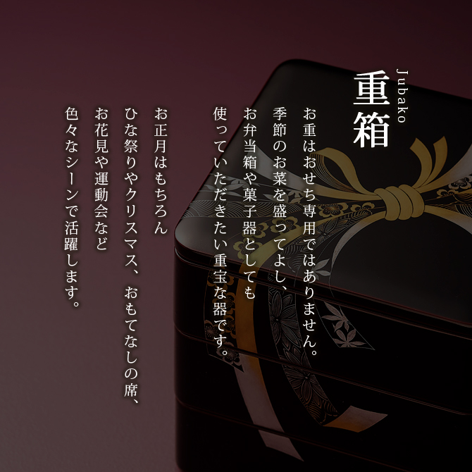 アールデコ 5.5寸三段重箱