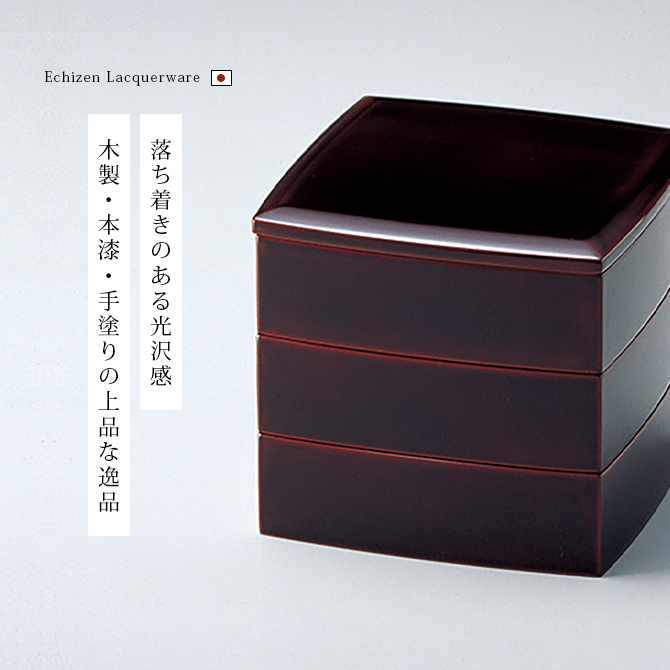 胴張55三段重 溜内朱