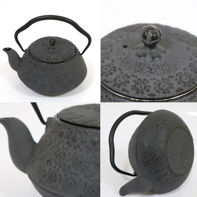 鉄瓶 腰張型桜 0.5L OH08